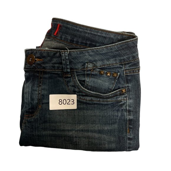 ELLE Jeans Women's Size 12 Stretch Cotton Blend Stitching on Back Pockets Blue F - Picture 11 of 11